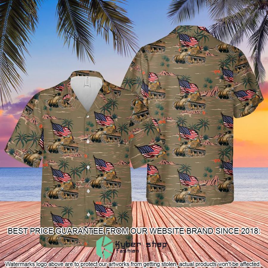 US Army M3 Medium Tank (M3 Lee) 4th Of July Hawaiian Shirt
