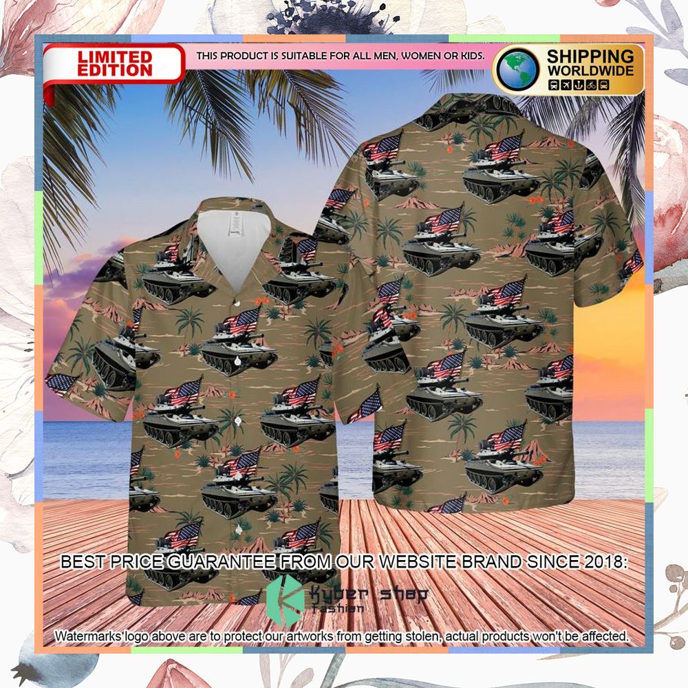 US Army M551 Sheridan Tank 4th Of July US flag Hawaiian Shirt 3 US Army M551 Sheridan Tank 4th Of July US flag Hawaiian Shirt word3