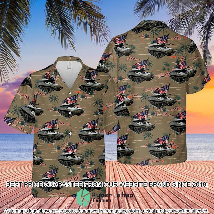 US Army M551 Sheridan Tank 4th Of July US flag Hawaiian Shirt