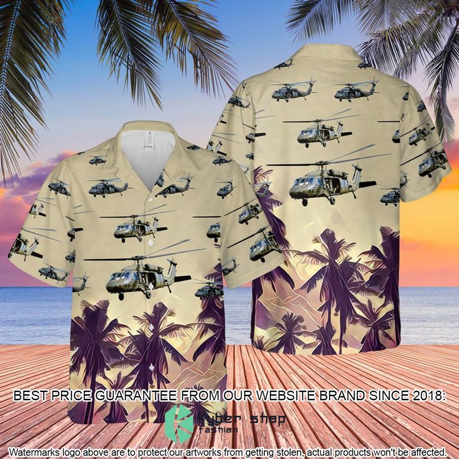 US Army Sikorsky UH-60 Black Hawk Helicopter Hawaiian Shirt