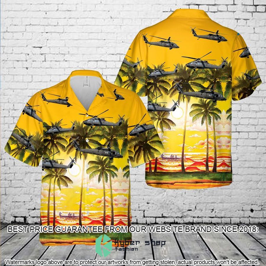 US Army Sikorsky UH-60M Blackhawk yellow Hawaiian Shirt