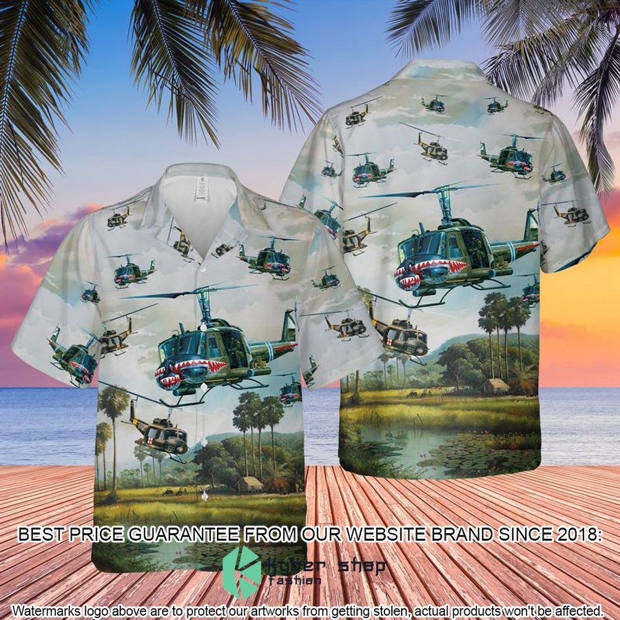 US Army UH-1 Iroquois Huey Hawaiian Shirt