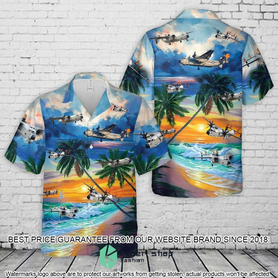 US Navy Grumman C-2 Greyhound Hawaiian Shirt