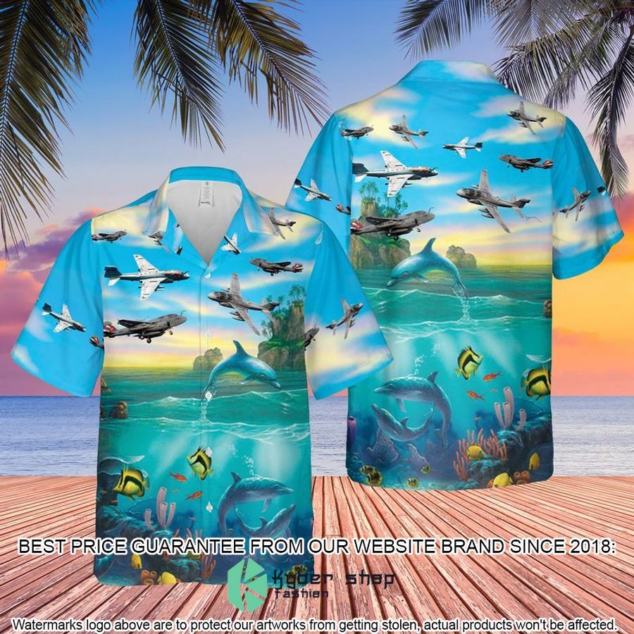 US Navy Northrop Grumman EA-6B Prowler Hawaiian Shirt