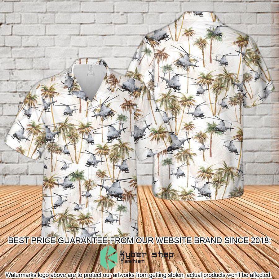 US Navy Northrop Grumman MQ-8 Fire Scout palm tree white Hawaiian Shirt