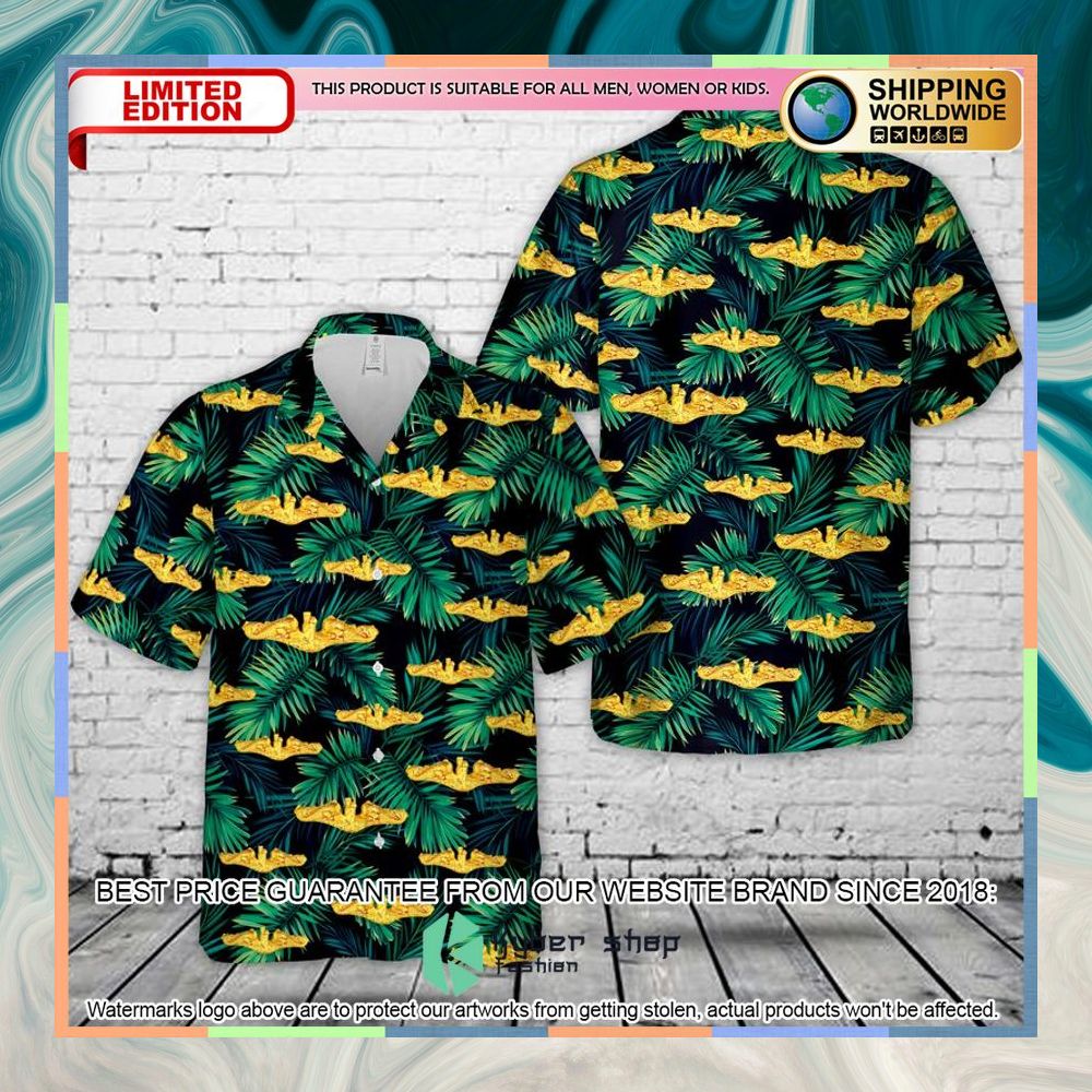 US Navy Submarine Warfare Insignia Hawaiian Shirt 3 US Navy Submarine Warfare Insignia Hawaiian Shirt word2