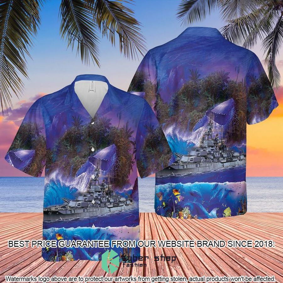 US Navy USS Pennsylvania (BB-38) Hawaiian Shirt word3