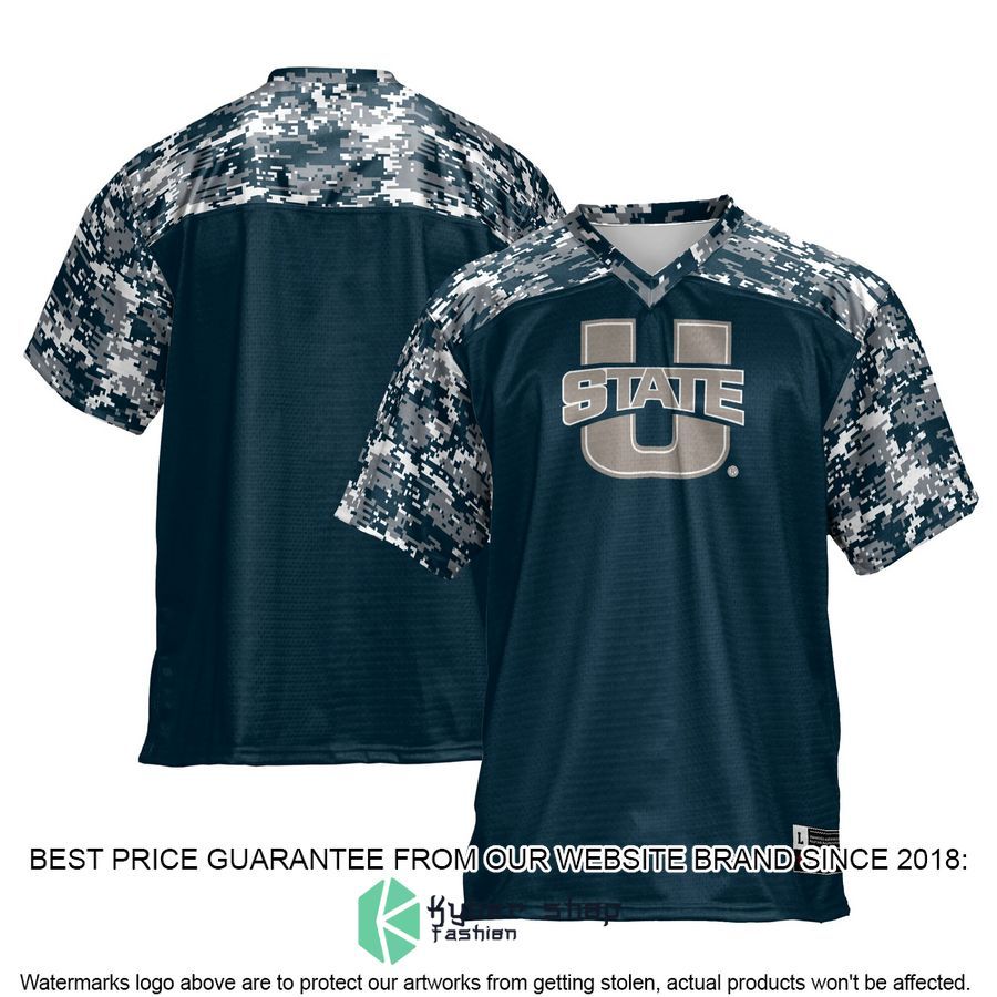 Utah State Aggies Navy Football Jersey