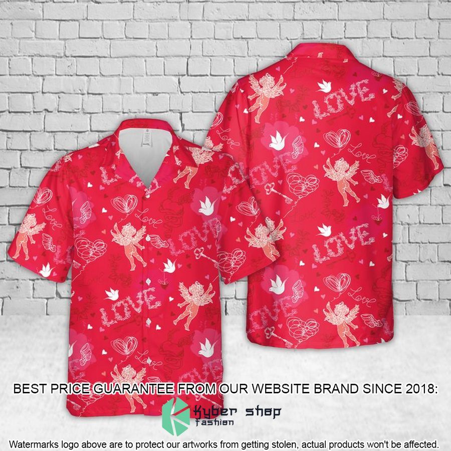Valentine Love Cupid red Hawaiian Shirt