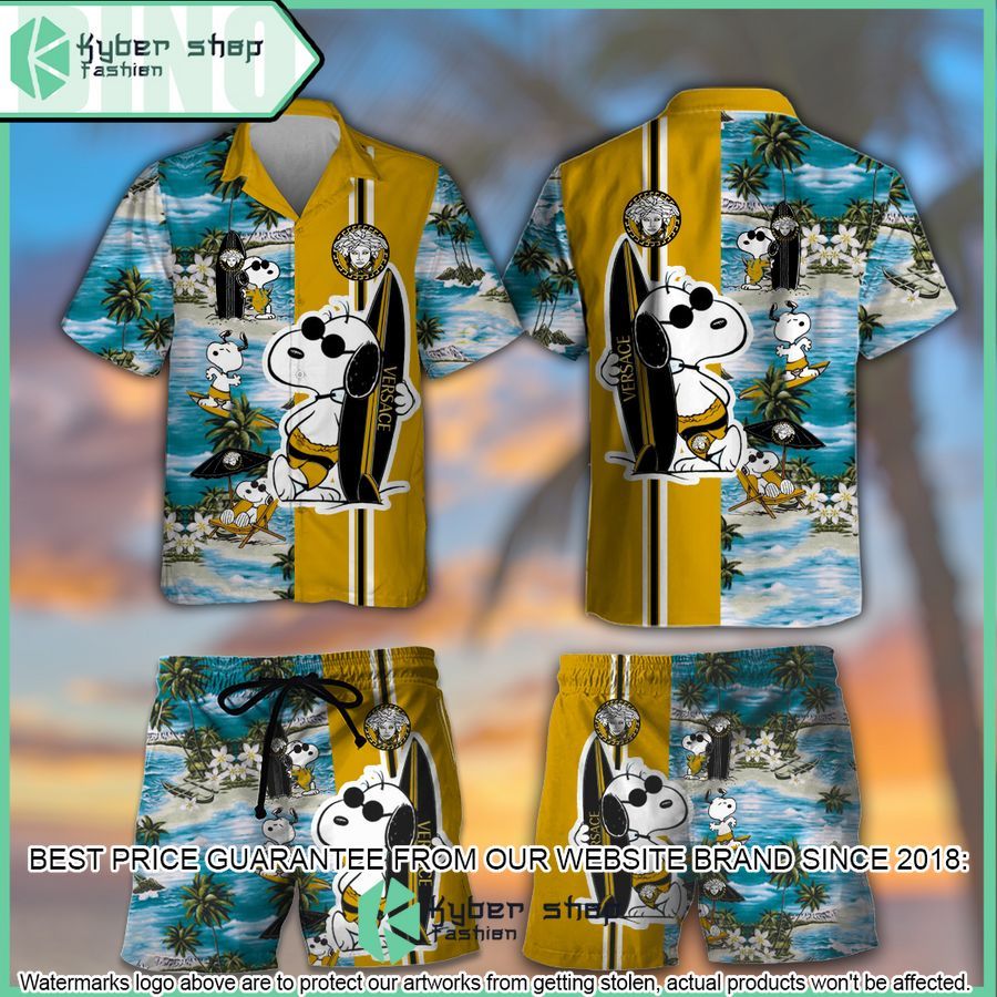 versace snoopy hawaiian shirt and shorts 1 479