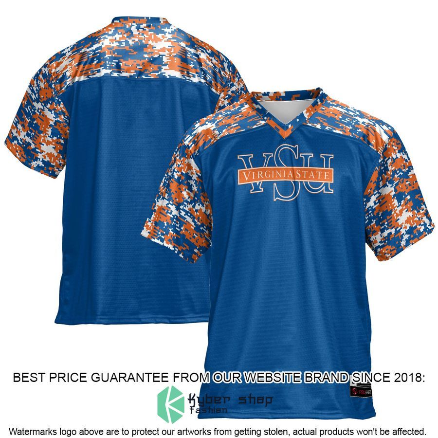 Virginia State Trojans Blue Football Jersey