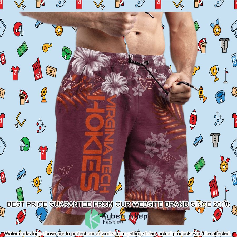 Virginia Tech Hokies Ncaa Tropical Aloha Hawaiian Shirt, Shorts 12 virginia tech hokies ncaa tropical aloha hawaiian shirt shorts 12 983