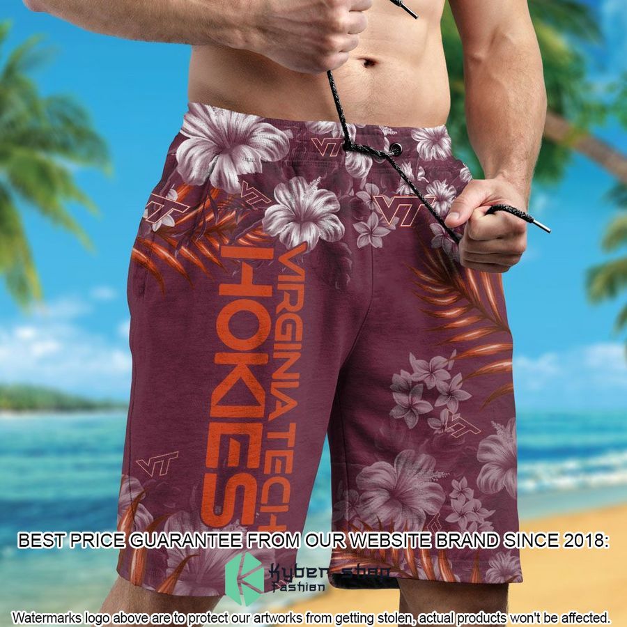 Virginia Tech Hokies Ncaa Tropical Aloha Hawaiian Shirt, Shorts 5 virginia tech hokies ncaa tropical aloha hawaiian shirt shorts 5 321
