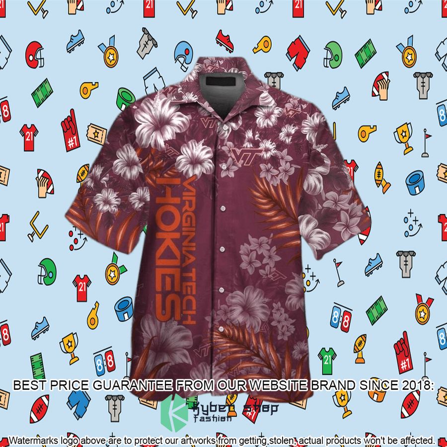 Virginia Tech Hokies Ncaa Tropical Aloha Hawaiian Shirt, Shorts 7 virginia tech hokies ncaa tropical aloha hawaiian shirt shorts 7 114