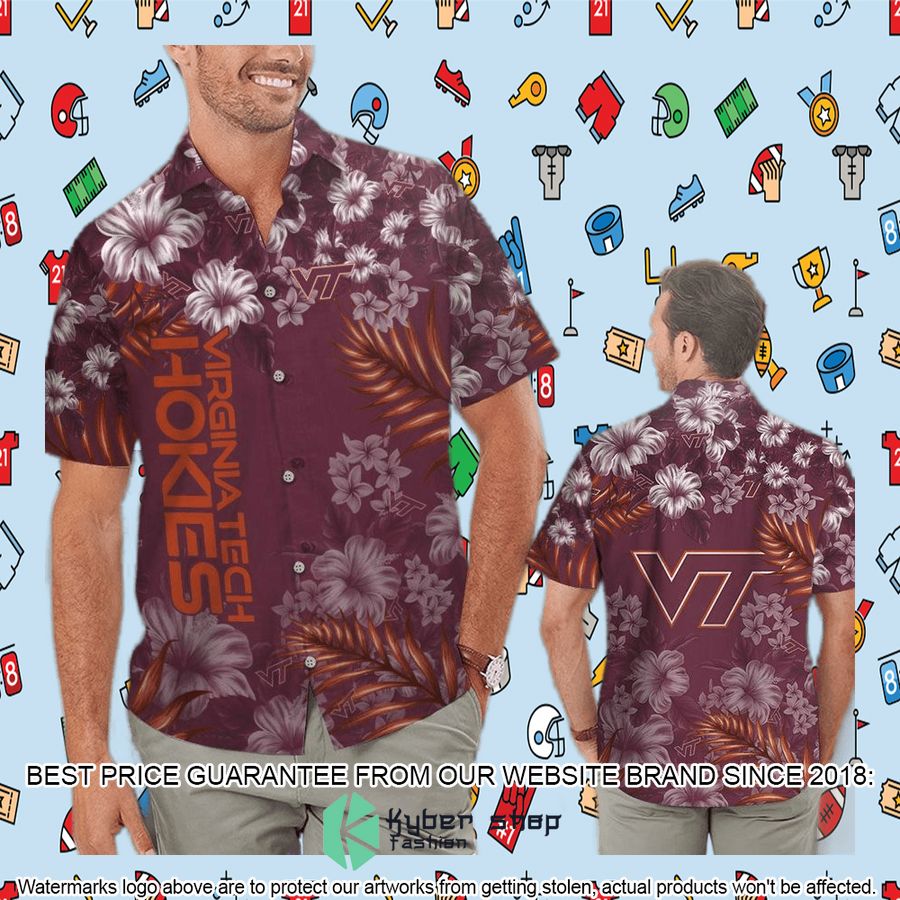 Virginia Tech Hokies Ncaa Tropical Aloha Hawaiian Shirt, Shorts 9 virginia tech hokies ncaa tropical aloha hawaiian shirt shorts 9 654