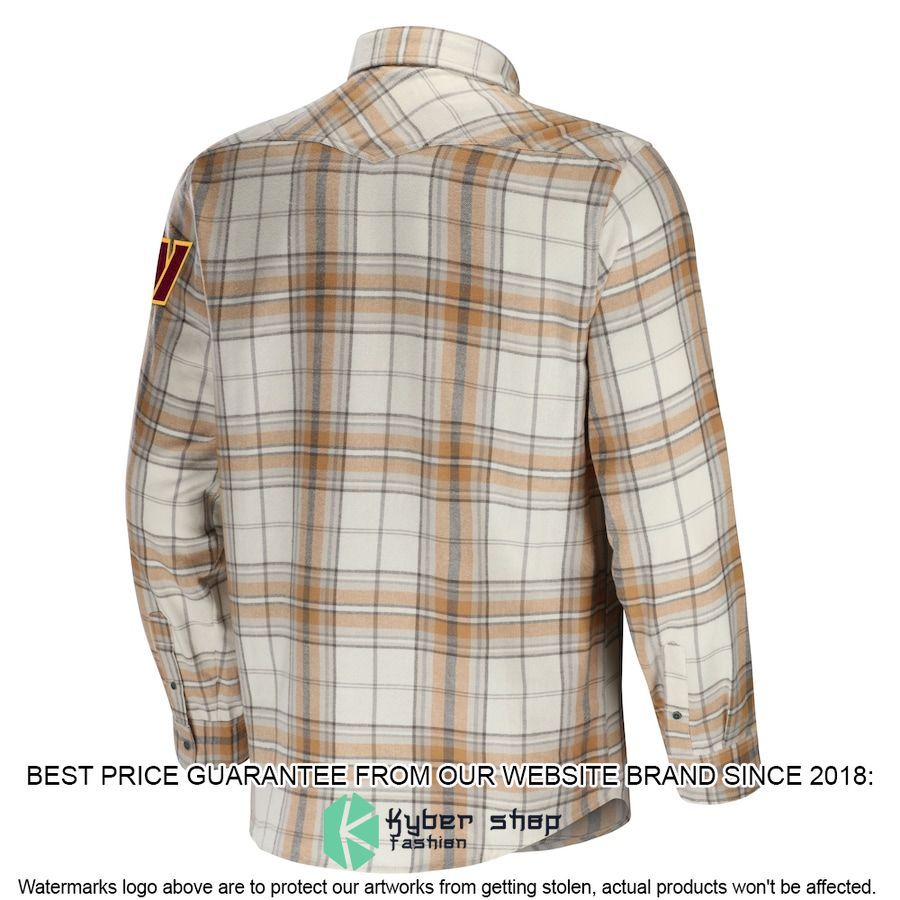 Washington Commanders NFL Darius Rucker Collection Tan Flannel Long Sleeve Button Shirt 3 Washington Commanders NFL Darius Rucker Collection Tan Flannel Long Sleeve Button Shirt word2