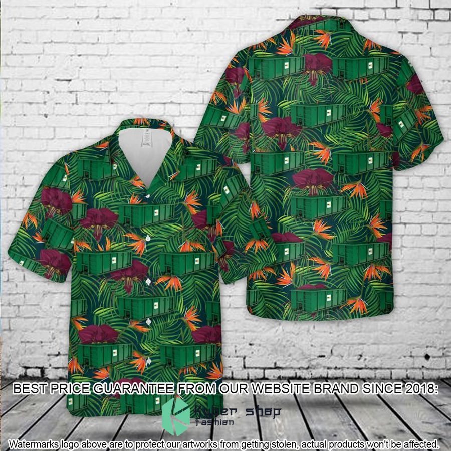 Waste Management 30 Yard Roll-Off Dumpster Hawaiian Shirt