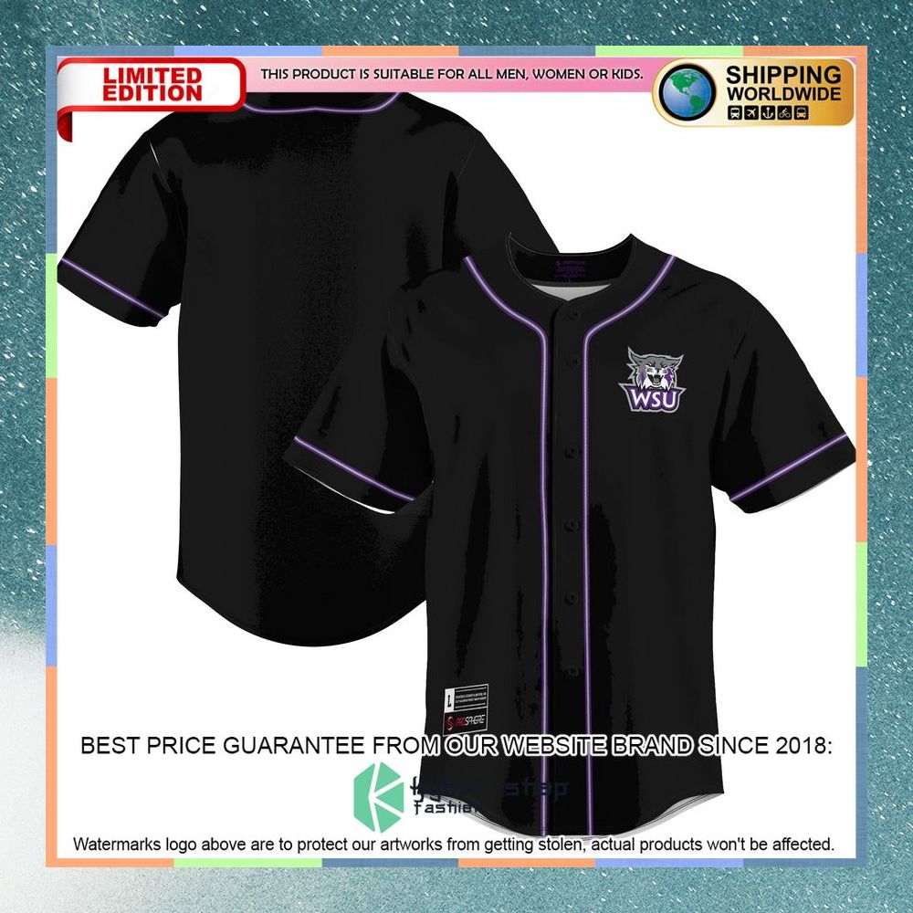 Weber State Wildcats Black Baseball Jersey 5 Weber State Wildcats Black Baseball Jersey word3
