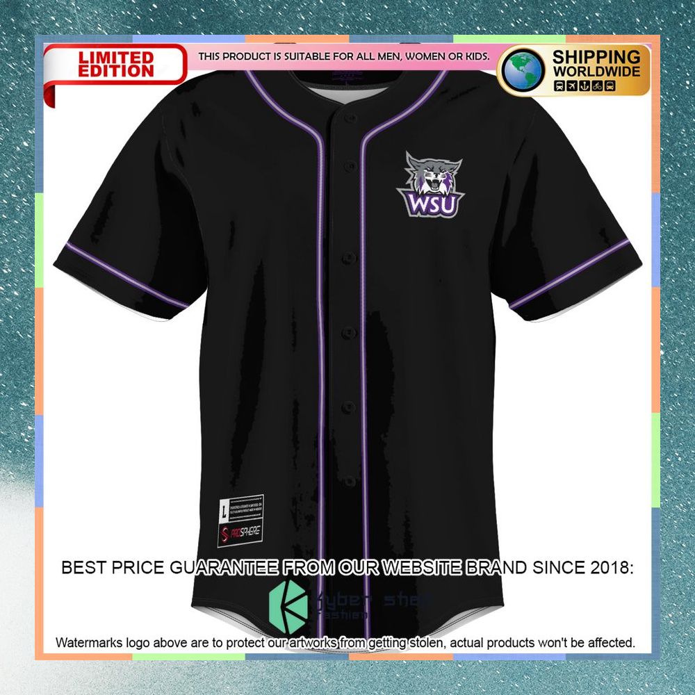 Weber State Wildcats Black Baseball Jersey 6 Weber State Wildcats Black Baseball Jersey word3