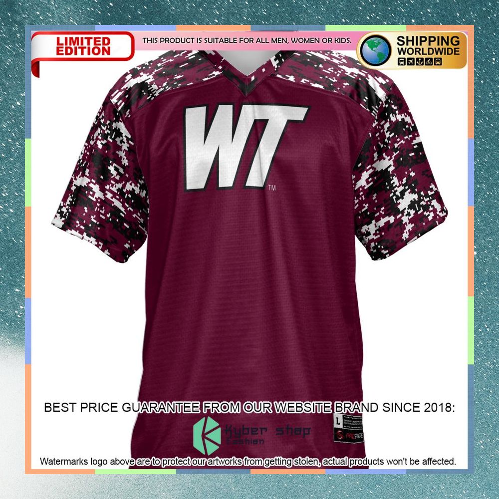 West Texas A&M Buffaloes Maroon Football Jersey 6 West Texas A&M Buffaloes Maroon Football Jersey word2