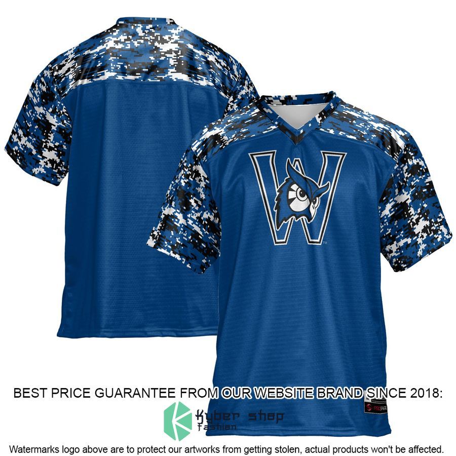 Westfield State Owls Blue Football Jersey 4 Westfield State Owls Blue Football Jersey word1