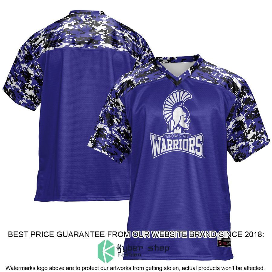 Winona State Warriors Purple Football Jersey