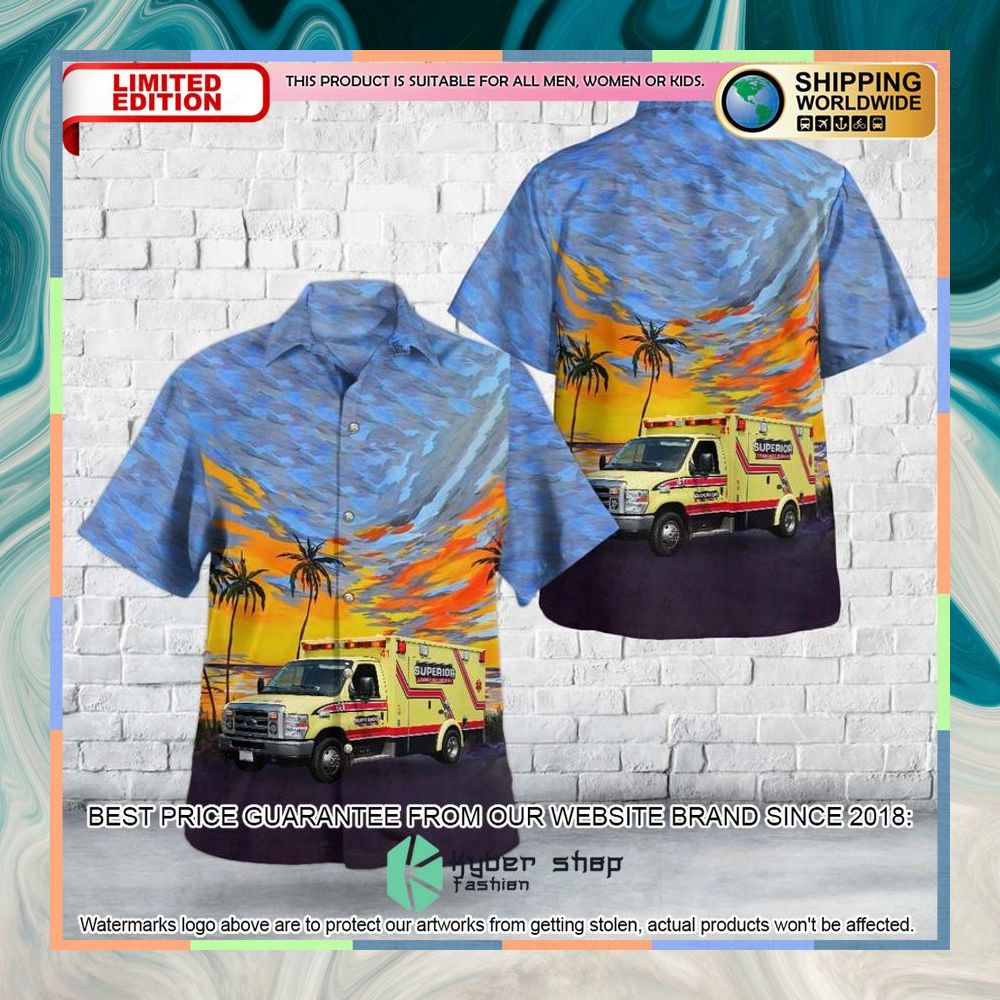 Wisconsin Superior Ambulance Service Hawaiian Shirt 3 Wisconsin Superior Ambulance Service Hawaiian Shirt word1
