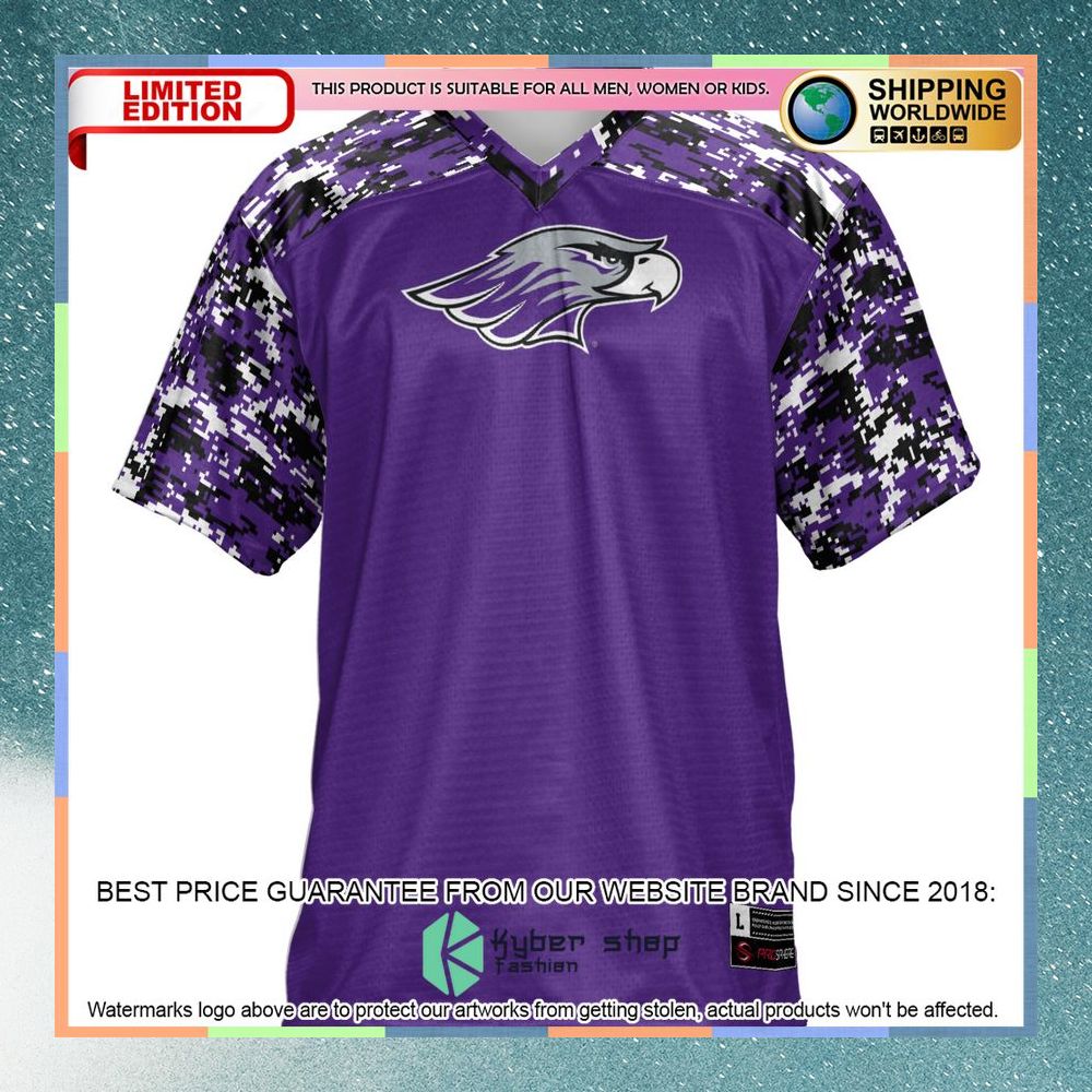 Wisconsin-Whitewater Warhawks Purple Football Jersey 6 Wisconsin-Whitewater Warhawks Purple Football Jersey word2
