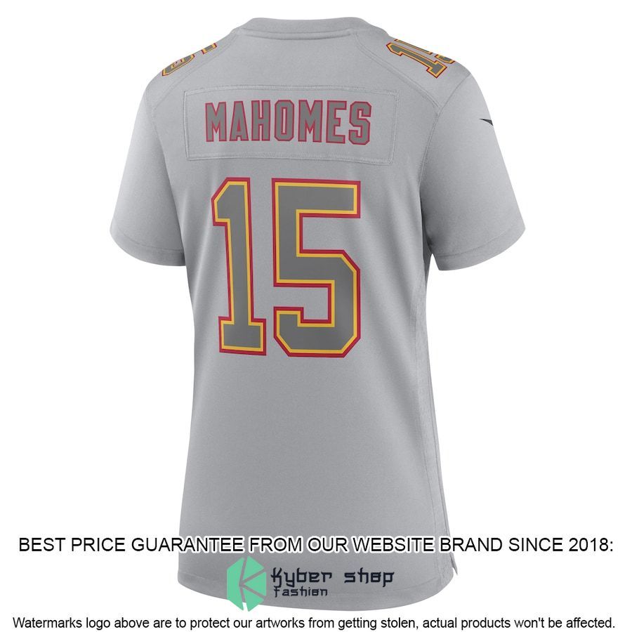 Women's Kansas City Chiefs Patrick Mahomes Nike Gray Super Bowl LVII Patch Football Jersey 3 Women's Kansas City Chiefs Patrick Mahomes Nike Gray Super Bowl LVII Patch Football Jersey word3