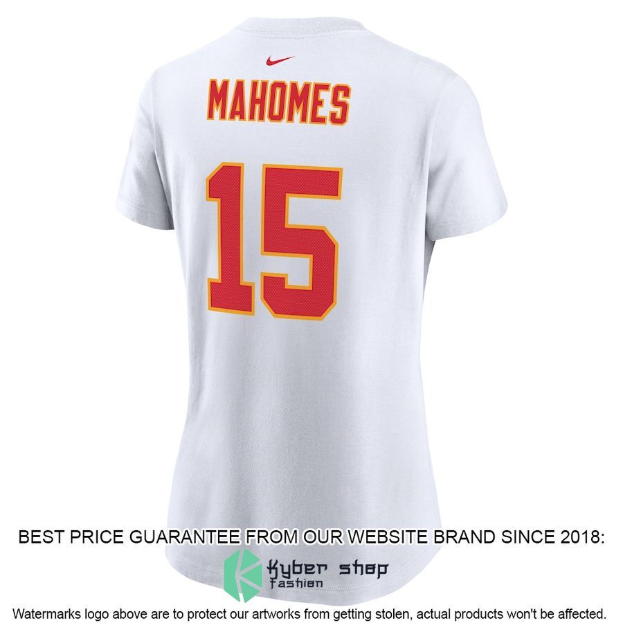 Women's Kansas City Chiefs Patrick Mahomes Nike White Super Bowl LVII T-Shirt 3 Women's Kansas City Chiefs Patrick Mahomes Nike White Super Bowl LVII T-Shirt word3