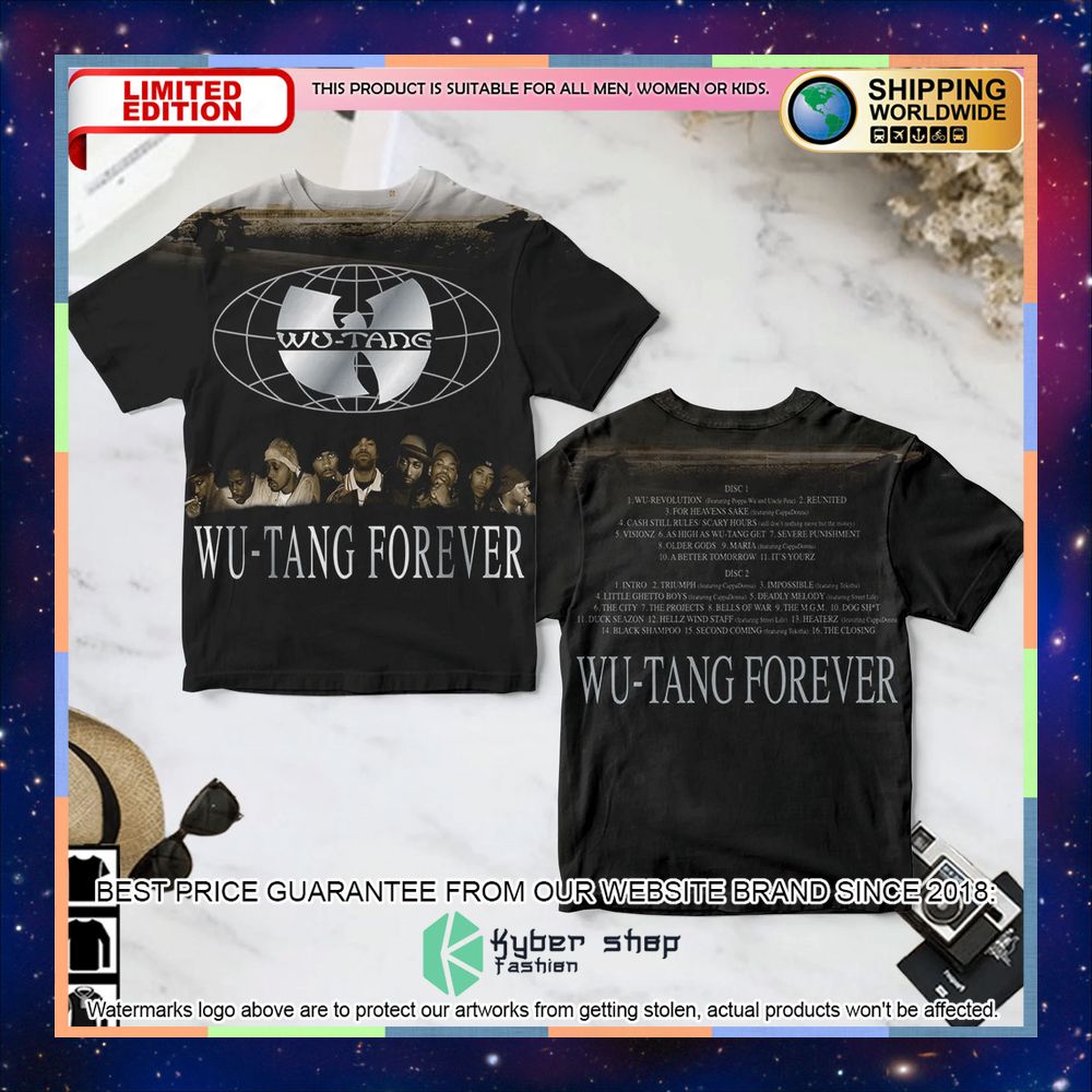 Wu-Tang Clan Forever Album T Shirt 3 wu tang clan forever album t shirt 1 849