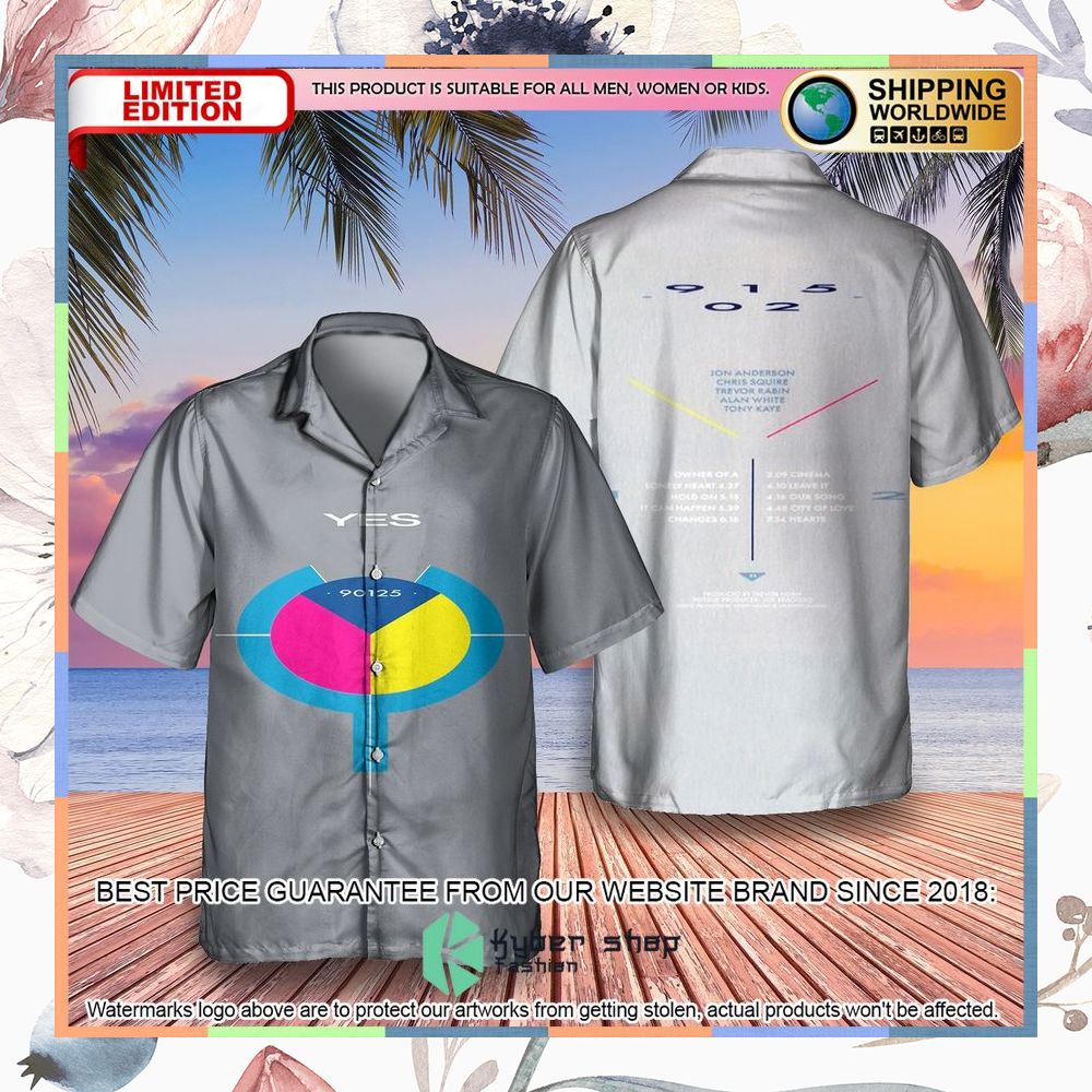 yes band 90125 album hawaiian shirt 1 812