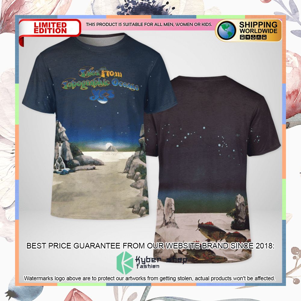 Yes Band Tales From Topographic Oceans Album T Shirt 4 yes band tales from topographic oceans album t shirt 1 755