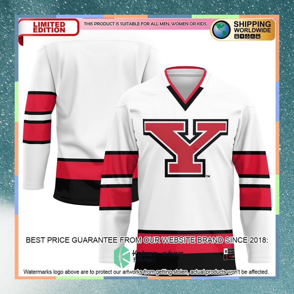 Youngstown State Penguins White Hockey Jersey 8 Youngstown State Penguins White Hockey Jersey word2