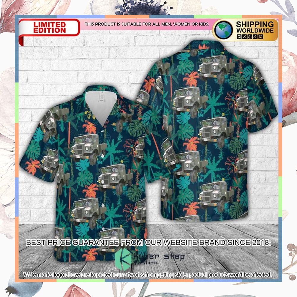 1942 canadian military pattern chevrolet truck hawaiian shirt 1 118