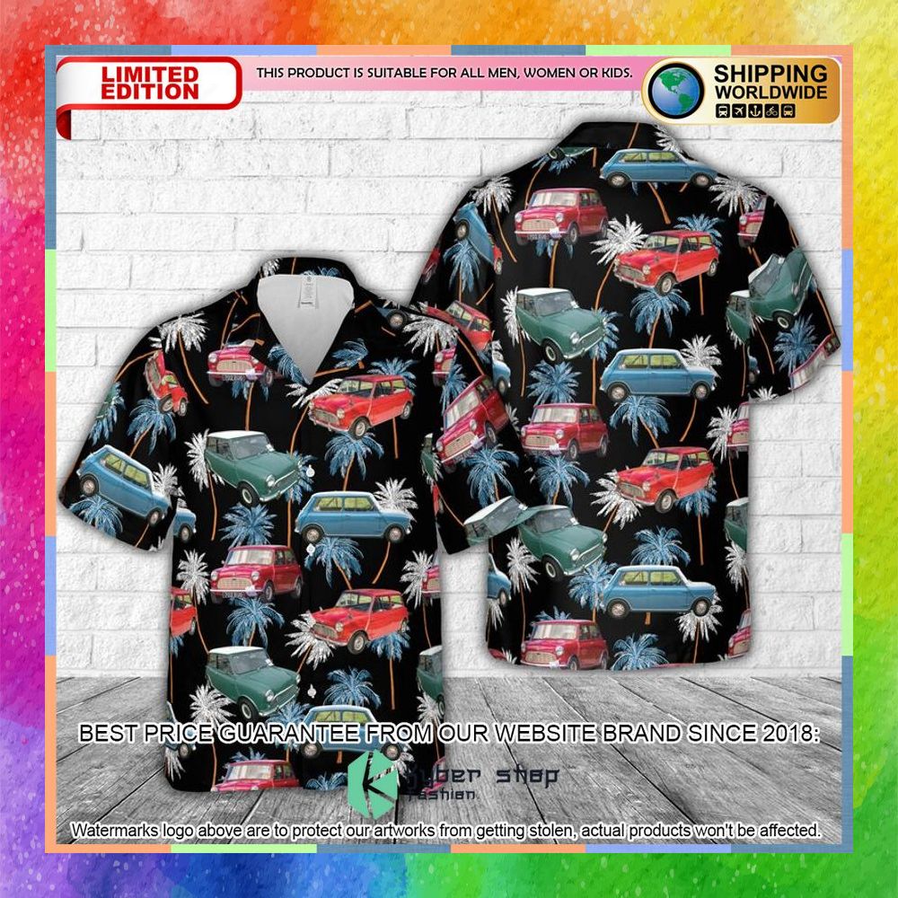 1960 Morris Mini Minor 850 Hawaiian Shirt 3 1960 morris mini minor 850 hawaiian shirt 1 58