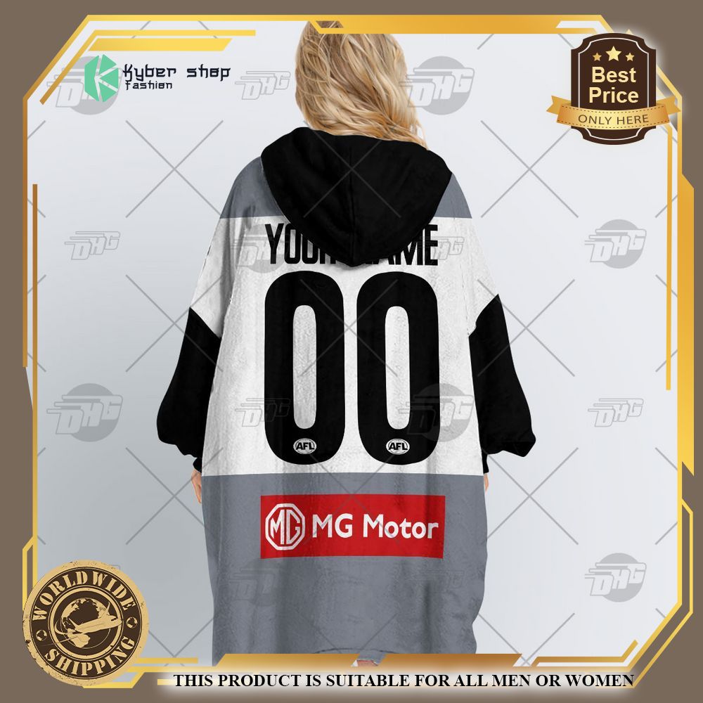 Personalized AFL Port Adelaide Football Club Hoodie Blanket 4 personalized afl port adelaide football club hoodie blanket 4