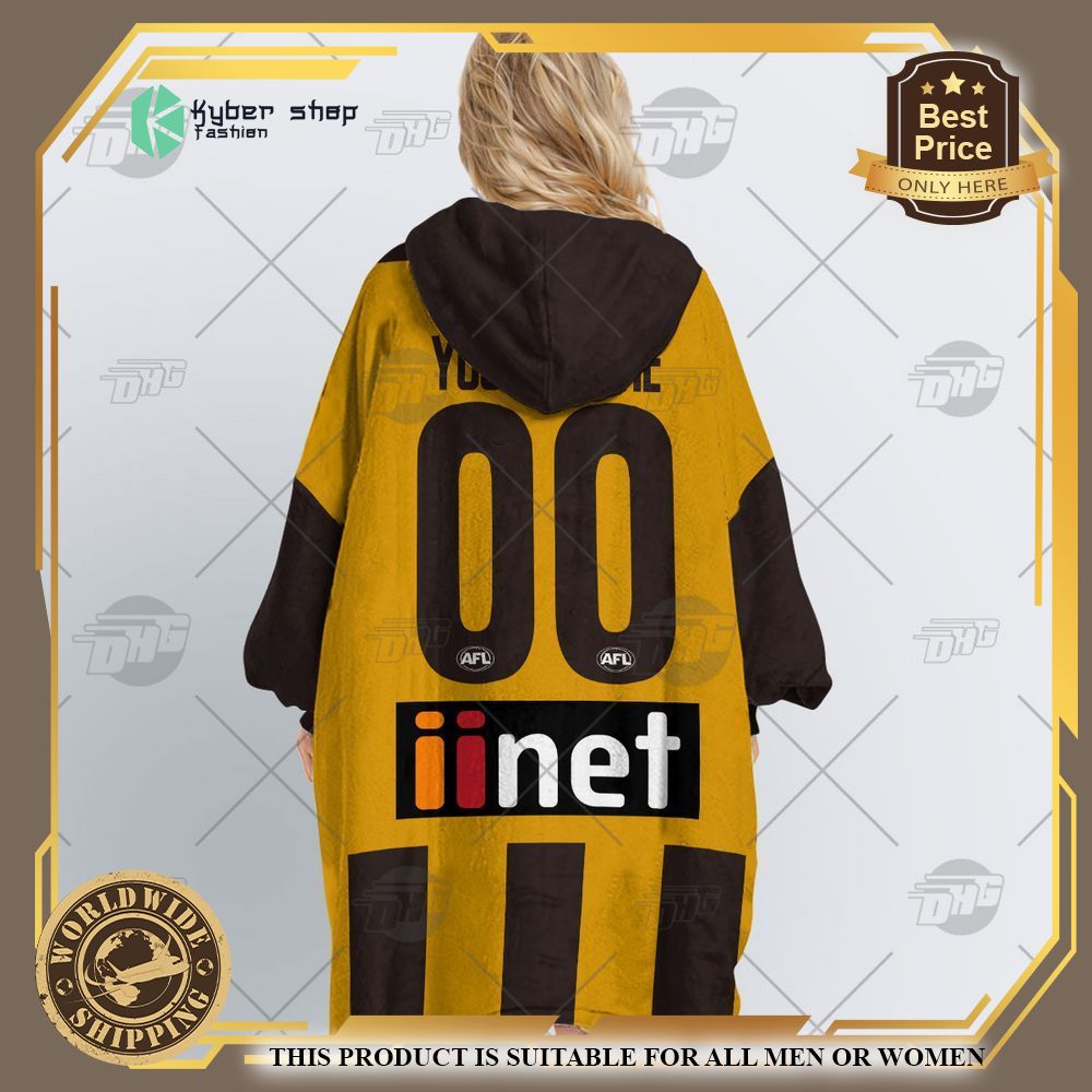 Personalized AFL Hawthorn Football Club Hoodie Blanket 4 personalized afl hawthorn football club hoodie blanket 4