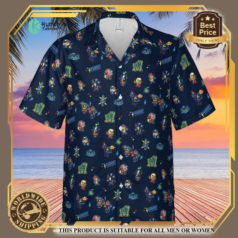 masters of the universe pattern hawaiian shirt 2