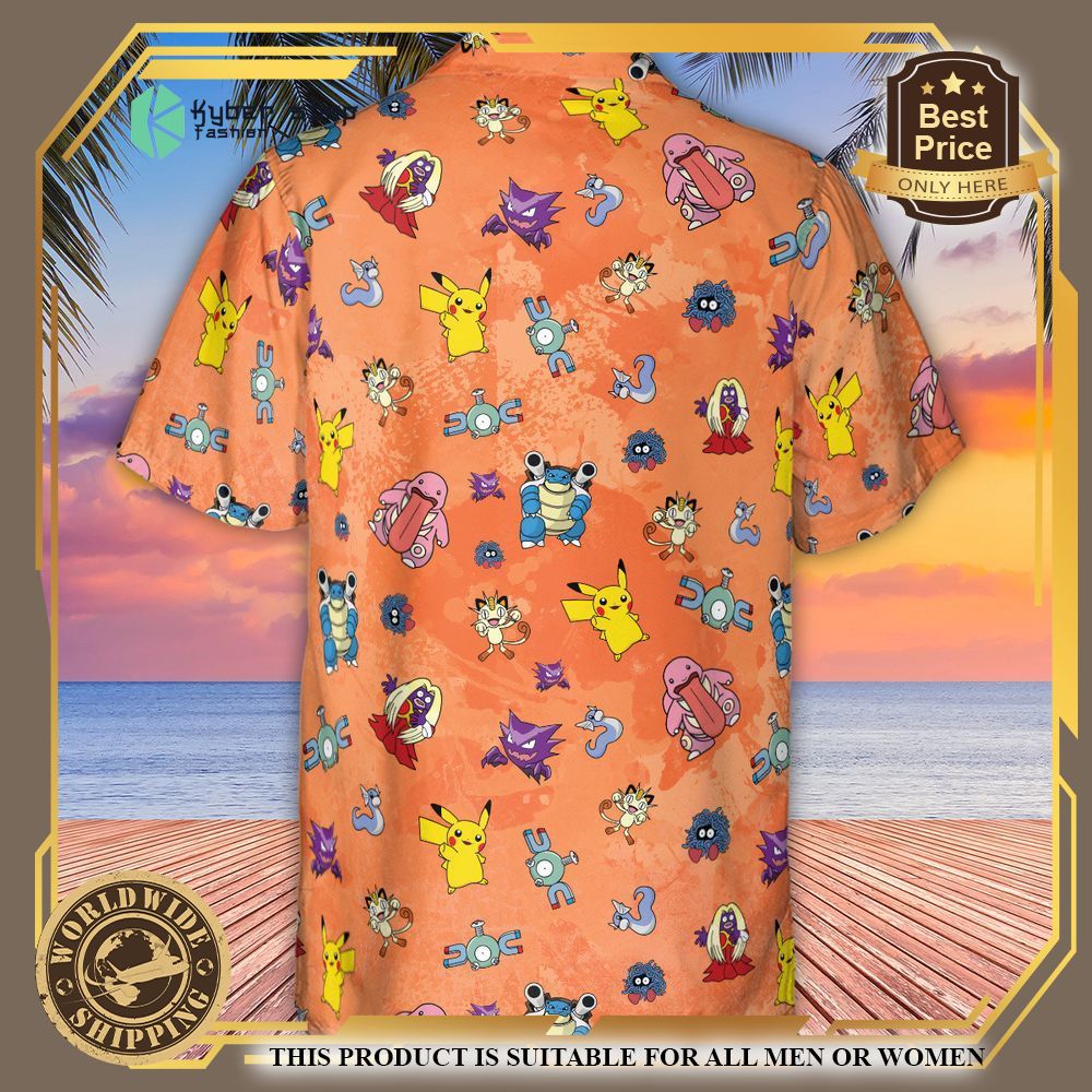 Pokemon Character Scatter Hawaiian Shirt 3 pokemon character scatter hawaiian shirt 3
