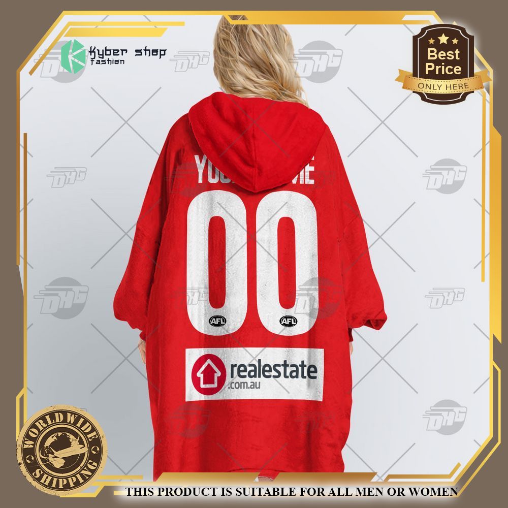 Personalized AFL Sydney Swans Hoodie Blanket 4 personalized afl sydney swans hoodie blanket 4