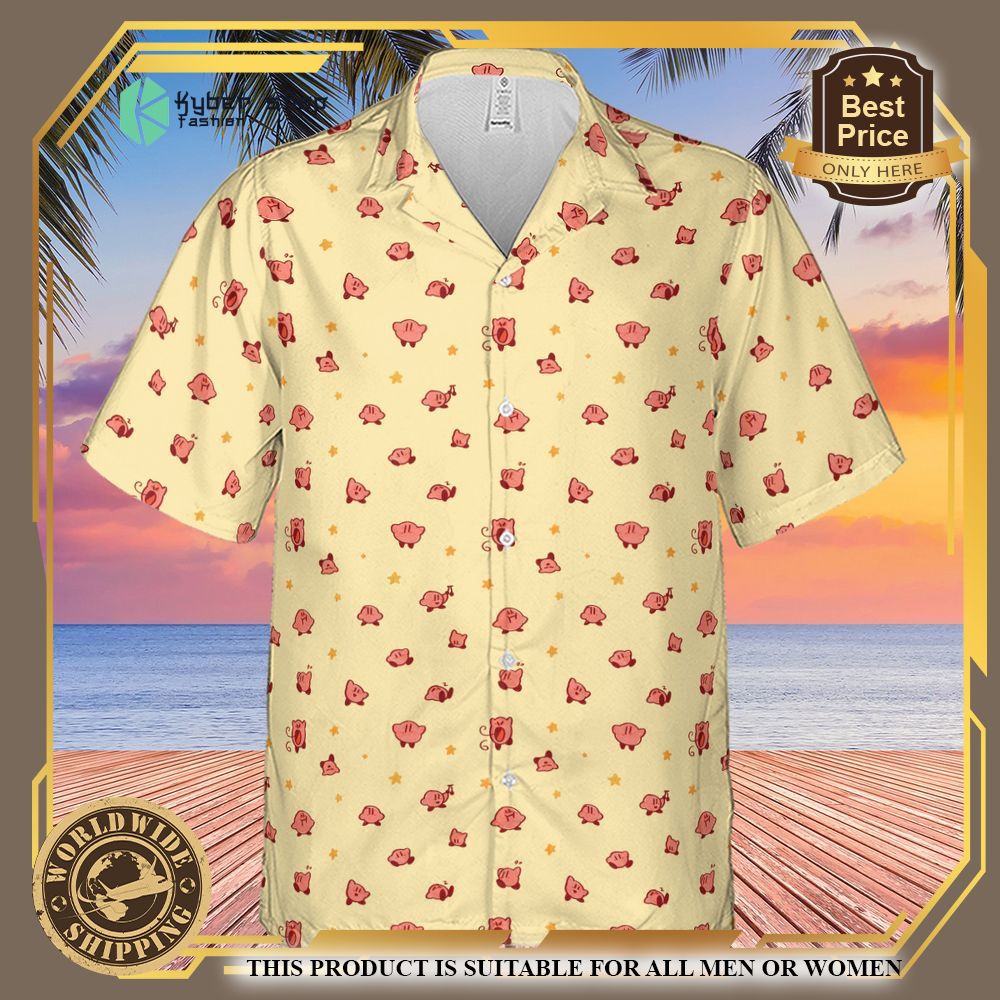 nintendo kirby pattern hawaiian shirt 3 2