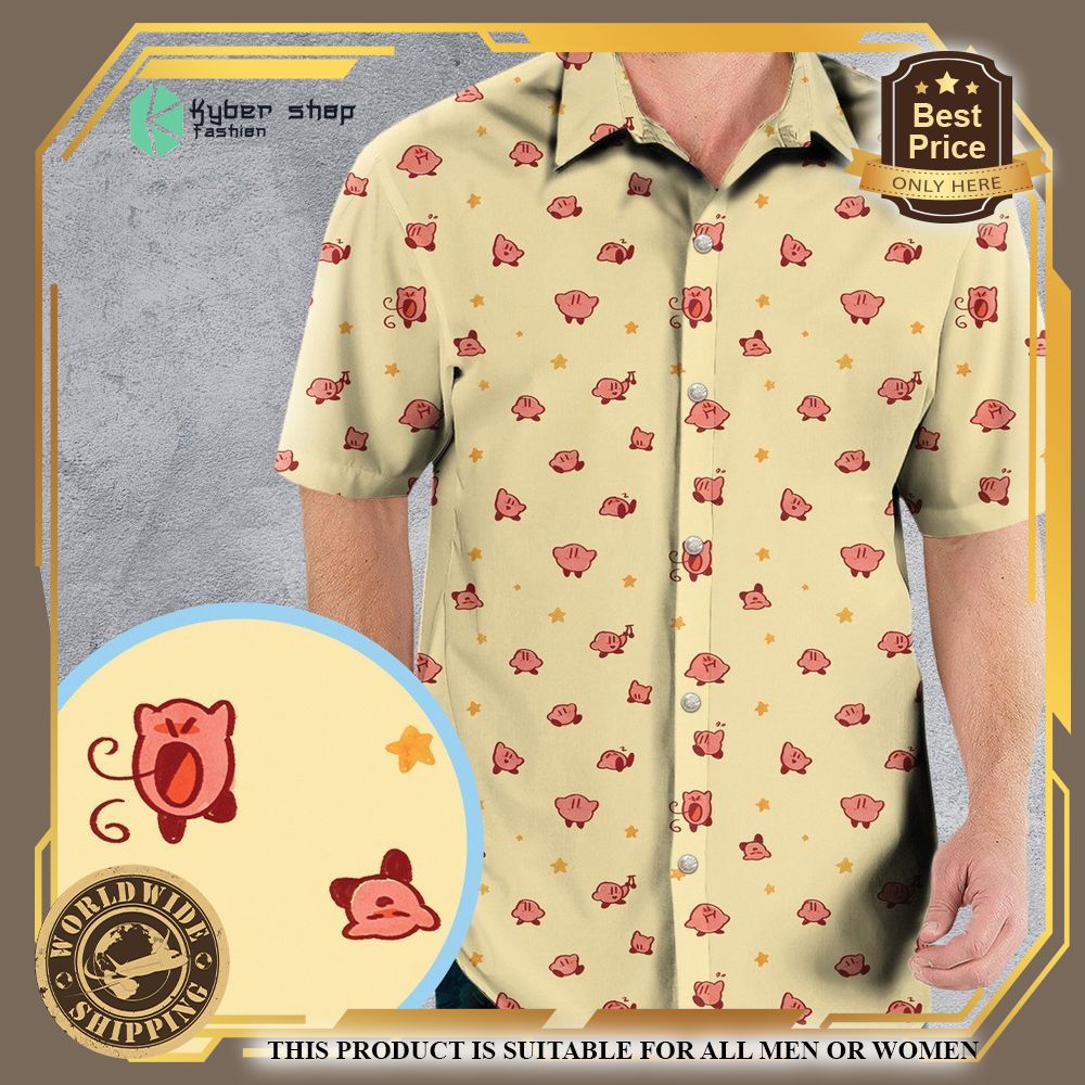nintendo kirby pattern hawaiian shirt 3 1