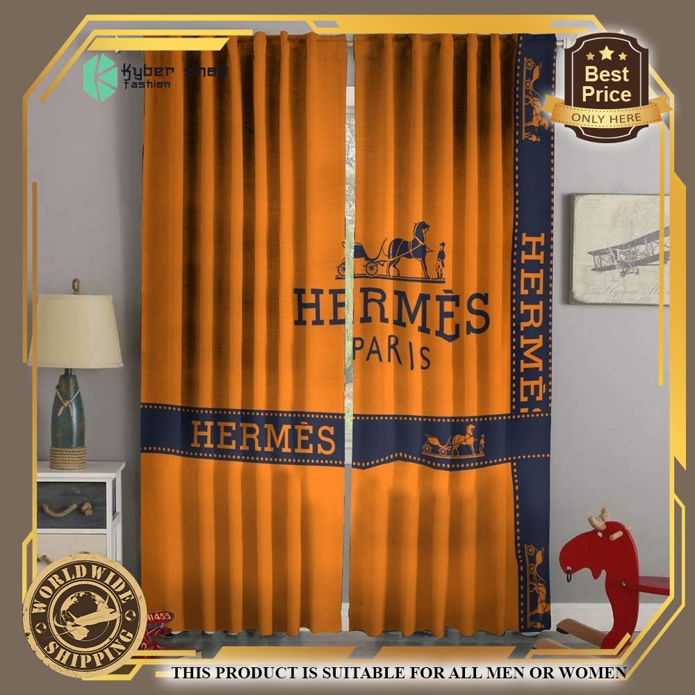 hermes paris window curtain set 1