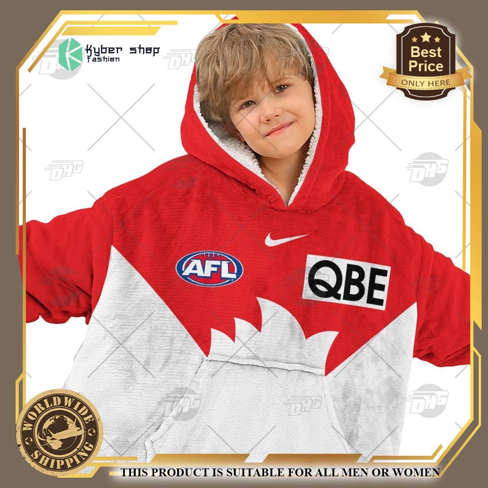 Personalized AFL Sydney Swans Hoodie Blanket 8 personalized afl sydney swans hoodie blanket 8