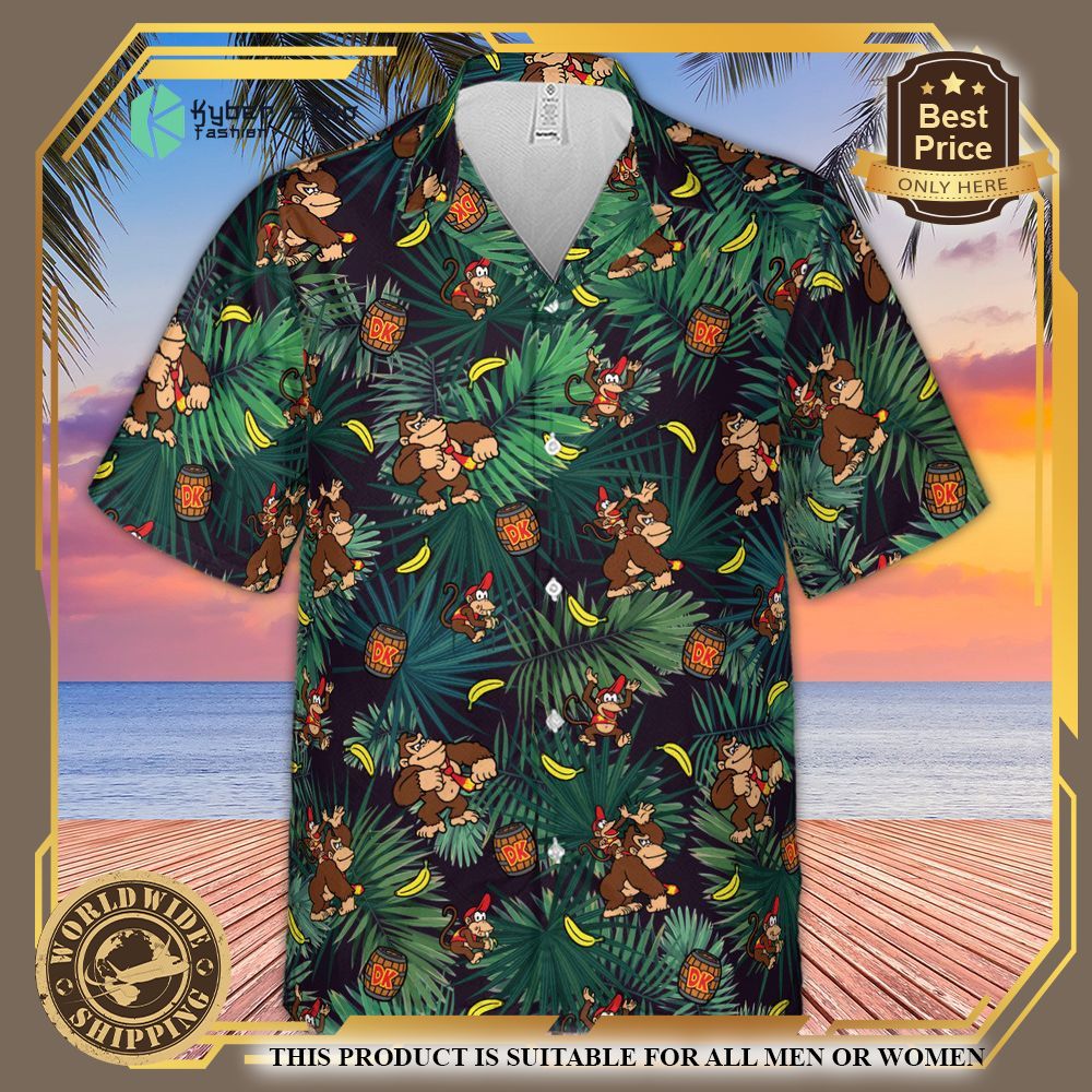 donkey kong nintendo video games hawaiian shirt 2