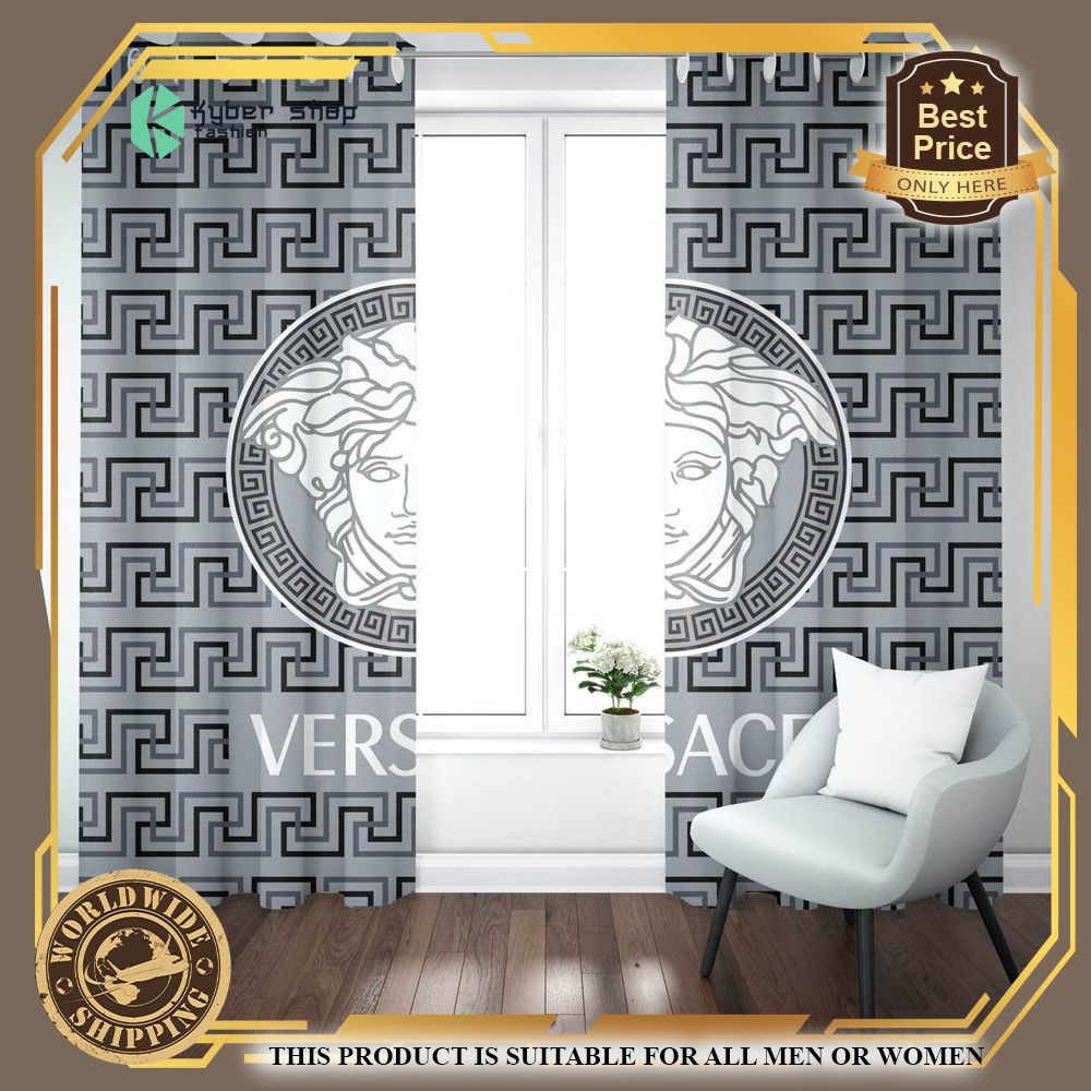 versace logo living room curtain sets 1