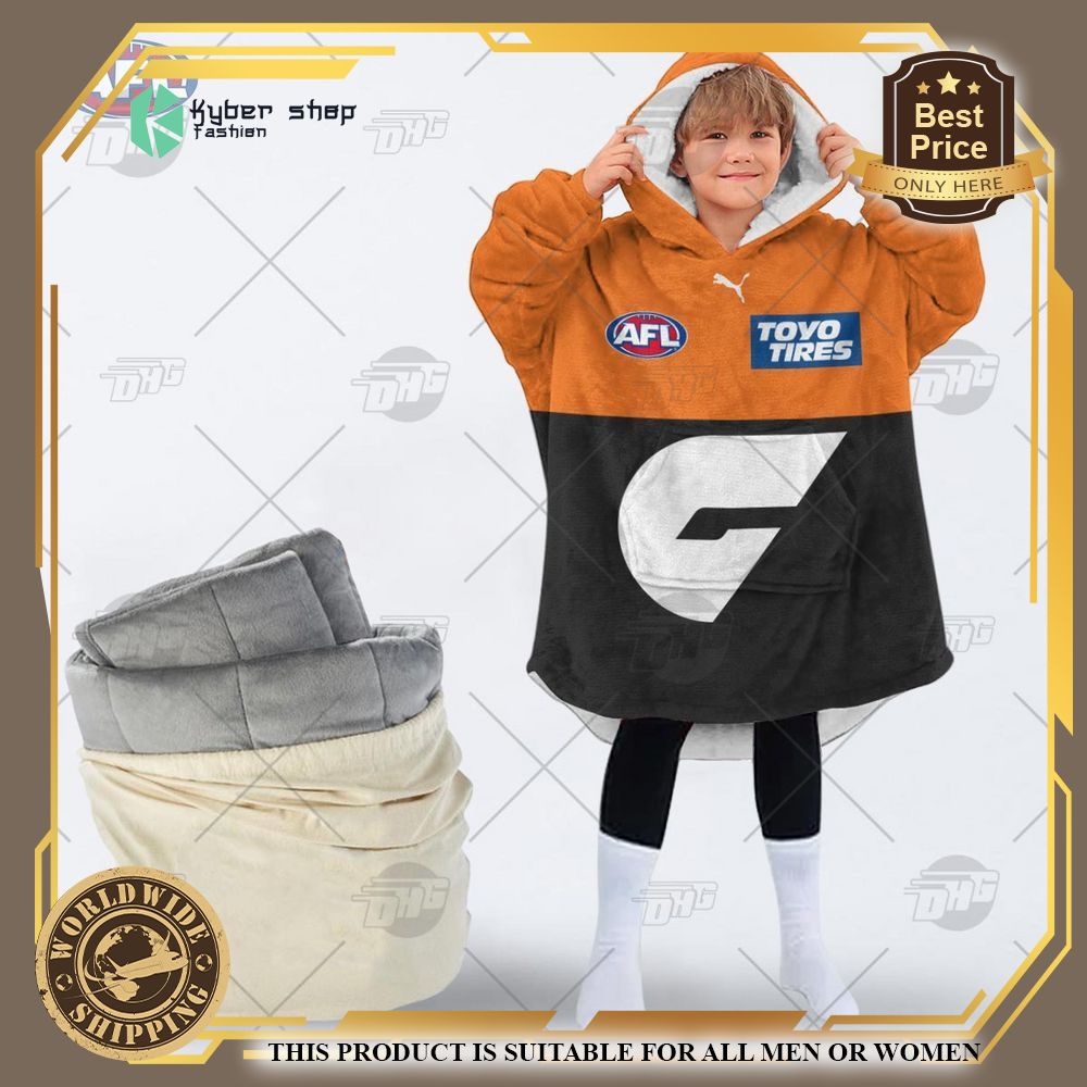 personalized afl greater western sydney giants hoodie blanket 2