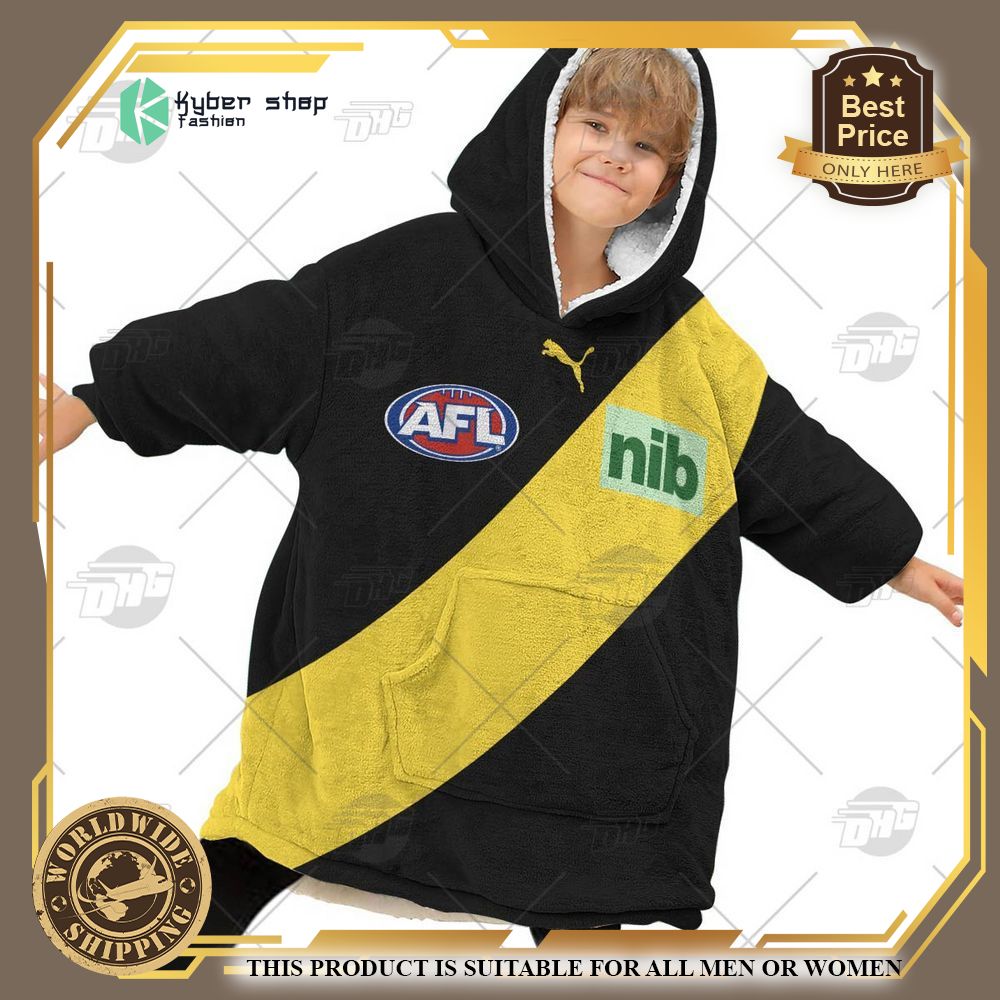 Personalized AFL Richmond Football Club Hoodie Blanket 7 personalized afl richmond football club hoodie blanket 7