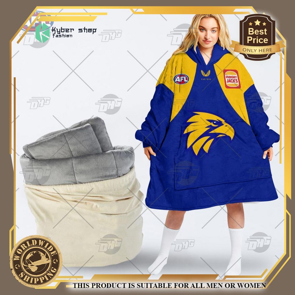 personalized afl west coast eagles hoodie blanket 1